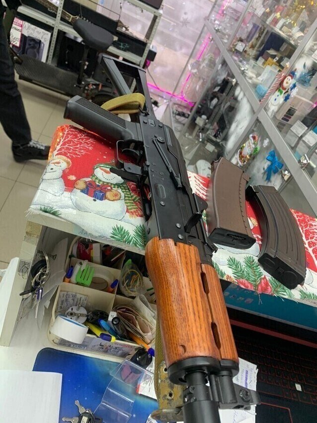 АКСУ 7  Автомат Калашникова складной укороченный страйкобольный привод